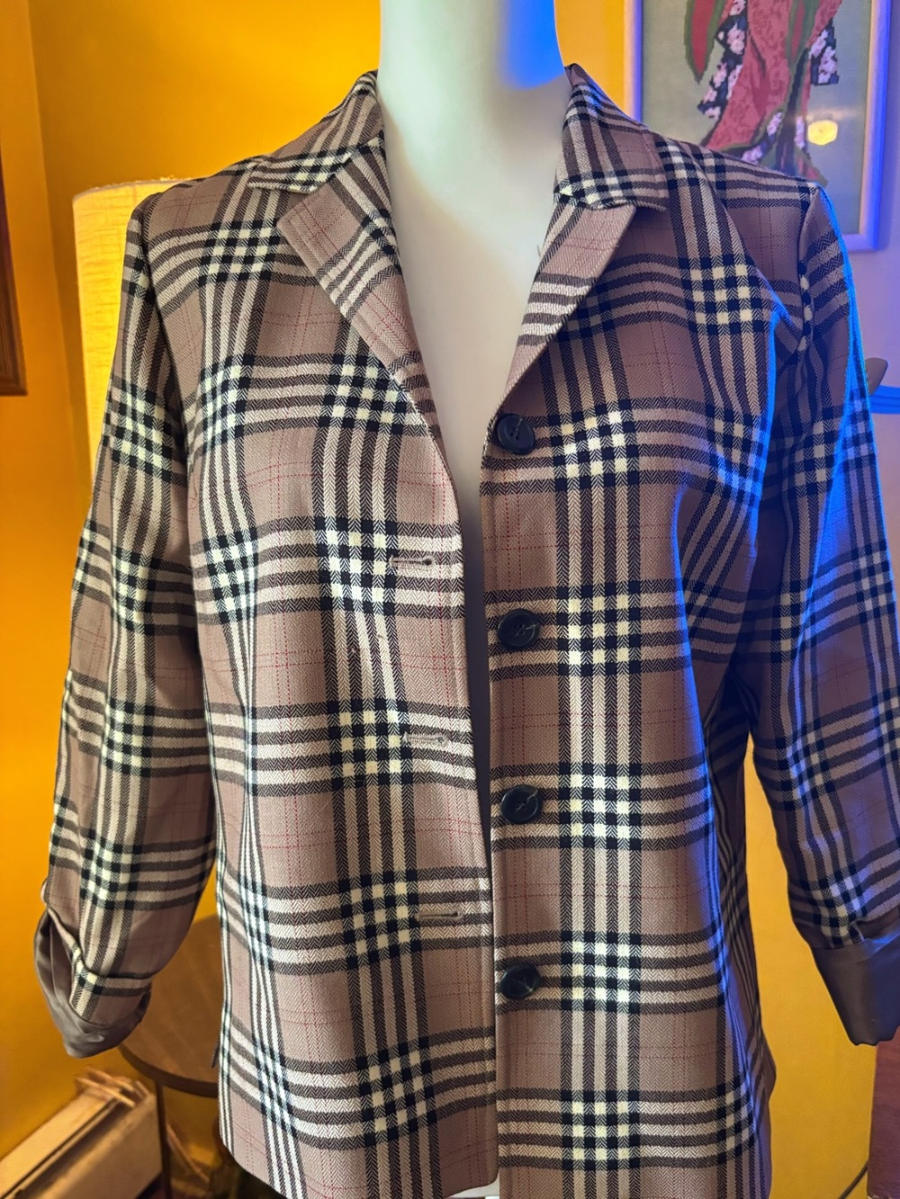 Pendleton Wool Plaid Blazer Vintage